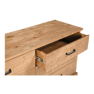 Tade 6 Drawer Dresser Honey Pine