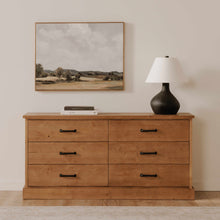 Load image into Gallery viewer, Tade 6 Drawer Dresser Honey Pine