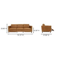 Load image into Gallery viewer, Bridgers Power Recliner Sofa Tan Leather