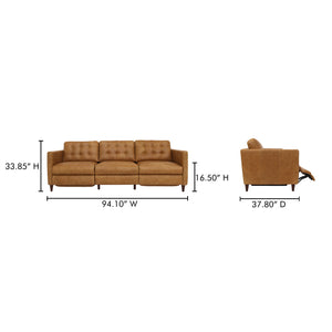 Bridgers Power Recliner Sofa Tan Leather