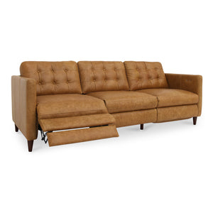 Bridgers Power Recliner Sofa Tan Leather