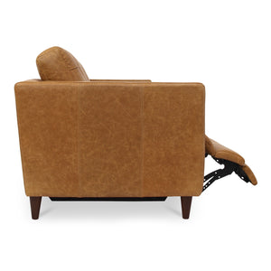 Bridgers Power Recliner Sofa Tan Leather