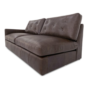 Thurlow Left Arm Facing Sofa Espresso Brown Leather