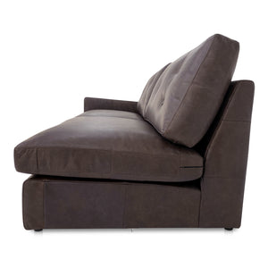 Thurlow Left Arm Facing Sofa Espresso Brown Leather