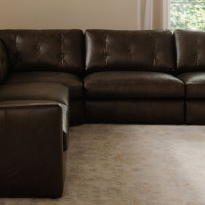 Thurlow Right Arm Facing Sofa Espresso Brown Leather