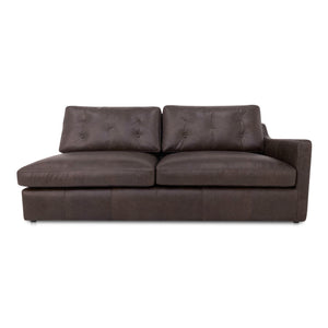 Thurlow Right Arm Facing Sofa Espresso Brown Leather