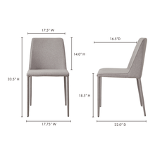 Load image into Gallery viewer, Nora Dining Chair Light Grey- Set Of Two