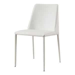 Nora Dining Chair White Vegan Leather- Set Of Two