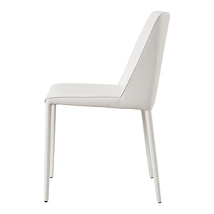 Nora Dining Chair White Vegan Leather- Set Of Two