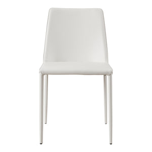 Nora Dining Chair White Vegan Leather- Set Of Two