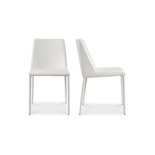 Load image into Gallery viewer, Nora Dining Chair White Vegan Leather- Set Of Two