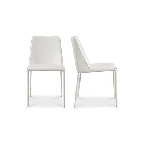 Nora Dining Chair White Vegan Leather- Set Of Two