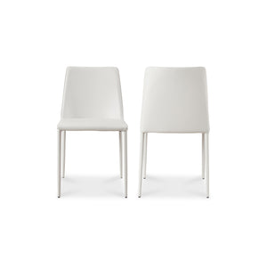 Nora Dining Chair White Vegan Leather- Set Of Two