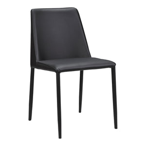 Nora Dining Chair Black Vegan Leather- Set Of Two