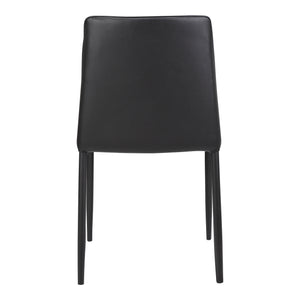 Nora Dining Chair Black Vegan Leather- Set Of Two