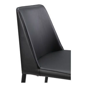 Nora Dining Chair Black Vegan Leather- Set Of Two