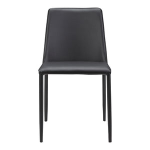 Nora Dining Chair Black Vegan Leather- Set Of Two