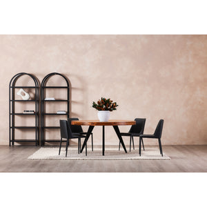 Nora Dining Chair Black Vegan Leather- Set Of Two