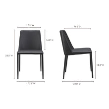 Load image into Gallery viewer, Nora Dining Chair Black Vegan Leather- Set Of Two