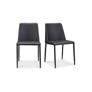 Nora Dining Chair Black Vegan Leather- Set Of Two