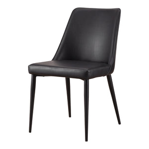 Lula Dining Chair Black Vegan Leather - Set Of Two