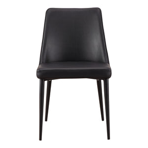 Lula Dining Chair Black Vegan Leather - Set Of Two