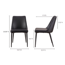 Load image into Gallery viewer, Lula Dining Chair Black Vegan Leather - Set Of Two