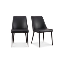 Load image into Gallery viewer, Lula Dining Chair Black Vegan Leather - Set Of Two