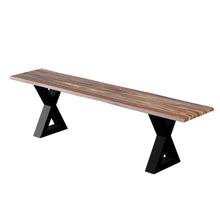 Load image into Gallery viewer, 67&#39;&#39; Live Edge Grey Sheesham Bench (Legs Included)