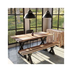 67'' Live Edge Sheesham Dining Table (Legs Included)