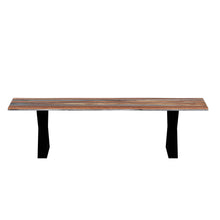 Load image into Gallery viewer, 67&#39;&#39; Live Edge Grey Sheesham Bench (Legs Included)