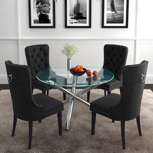 Solara II Round Dining Table (Chrome) - Kuality furniture