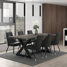 Load image into Gallery viewer, Zax/Silvano 7pc Dining Set, Black/Grey - Kuality furniture