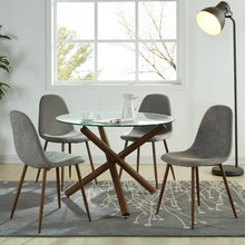 Load image into Gallery viewer, Rocca/Lyna 5PC Dining Set (Walnut/Grey) - Kuality furniture