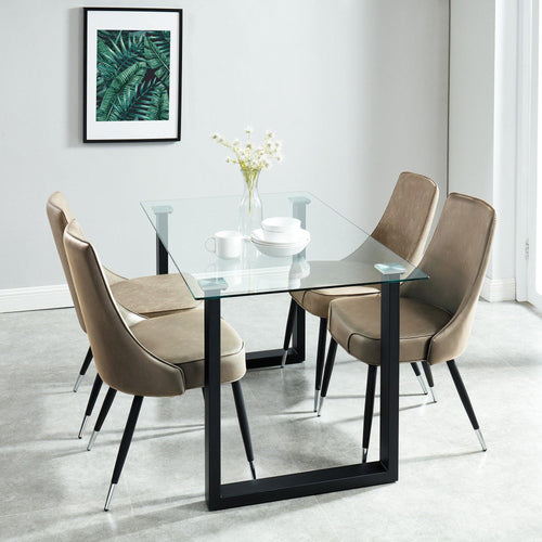 Franco/Sivano 5PC Dining Set (Black/Vintage) - Kuality furniture