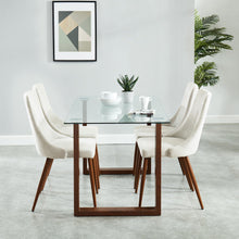 Load image into Gallery viewer, Franco/Cora 5PC Dining Set (Walnut/Beige) - Kuality furniture