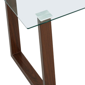Franco/Cora 5PC Dining Set (Walnut/Beige) - Kuality furniture