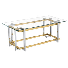 Load image into Gallery viewer, Florina Rectangular Coffee Table in Silver and Gold