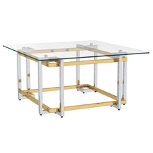 Load image into Gallery viewer, Florina Square Coffee Table in Silver and Gold