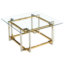 Load image into Gallery viewer, Florina Square Coffee Table in Silver and Gold