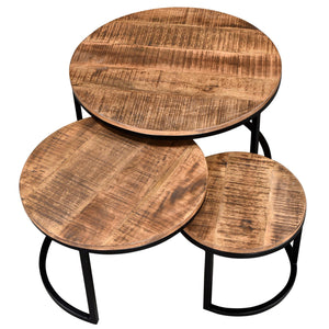 Darsh 3PC Coffee Table Set (Washed Grey) - Kuality furniture