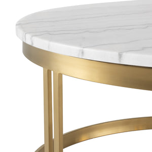 Nicola Coffee Table ( Gold Base ) - Kuality furniture