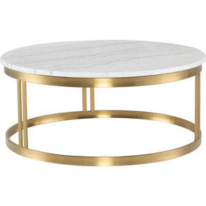 Nicola Coffee Table ( Gold Base ) - Kuality furniture