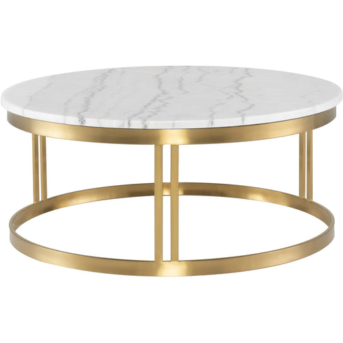 Nicola Coffee Table ( Gold Base ) - Kuality furniture
