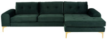 Load image into Gallery viewer, Emerald Green Colyn Sectional Sofa (Gold Legs) - Kuality furniture