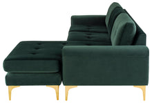 Load image into Gallery viewer, Emerald Green Colyn Sectional Sofa (Gold Legs) - Kuality furniture