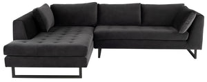 Janis Sectional LHC (Matte Black Legs) - Kuality furniture