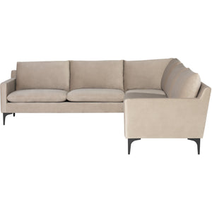 Anders L sectional (Matte Black Legs) - Kuality furniture