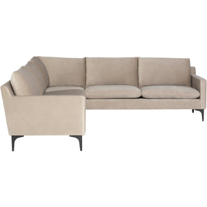 Anders L sectional (Matte Black Legs) - Kuality furniture
