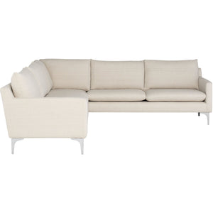 Anders L sectional (Stainless Steel Legs) - Kuality furniture